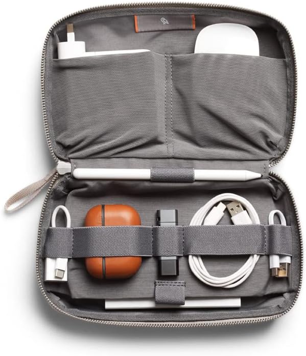 Bellroy Tech Kit (Tech Accessories Organizer Pouch, Zipper Closure Design, Stores Power Bank, Phone Charger, Cables & More, Internal)