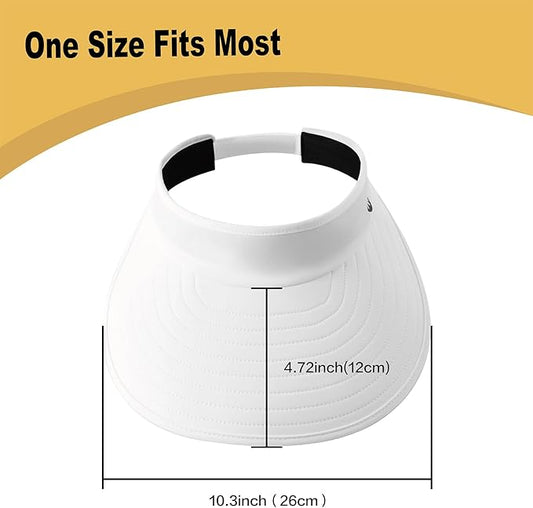 WANDER Sun Visor Hats for Women Wide Brim UV Protection Adjustable Large Golf Beach Cap Packable Travel Sport Visor