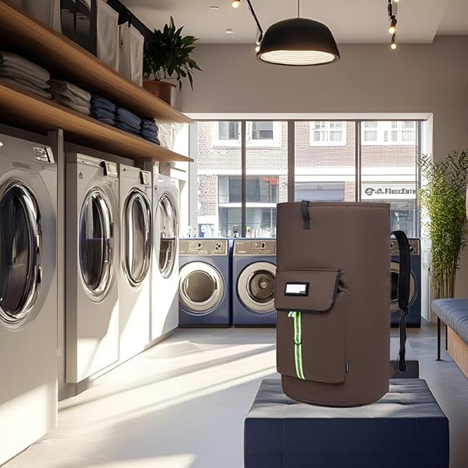 laundry bag backpack,extra-large heavy duty laundry bags,laundry backpack for college students,drawstring closure (charcoal grey laundry bag with straps)