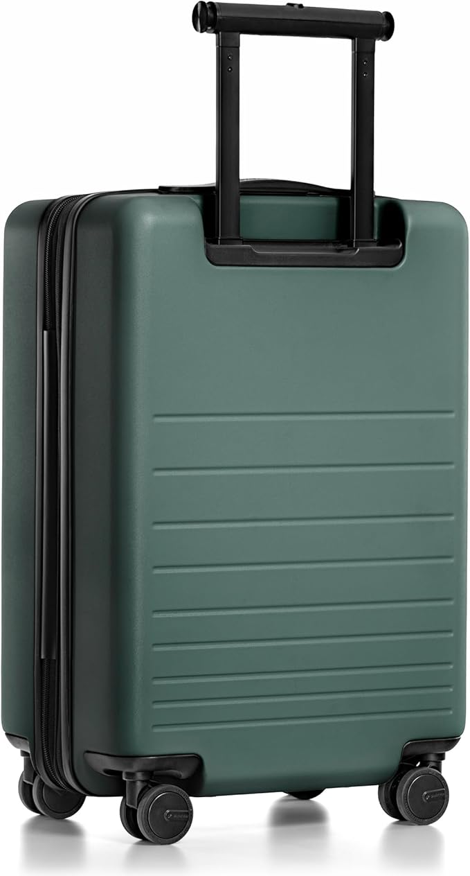 Traveler's Choice Markham Hardside Expandable Luggage with Double Spinner Wheels, Carry-On 21-Inch Suitcase, Green