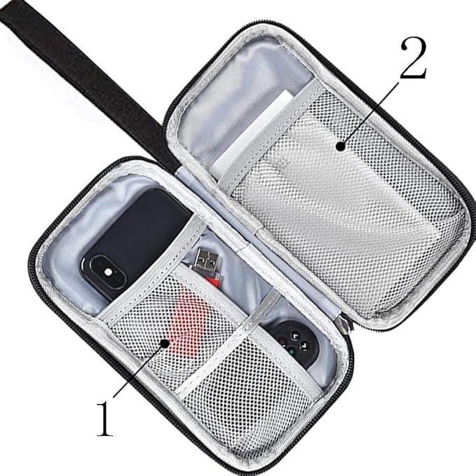 Electronics Accessories Bag / Electronic Organizer Case, Durable Small Electronics Accessories Storage Bag for Various USB, Cables, Hard Drive, Phone, Cords and Power Travel Gadget Carry Bag, Black