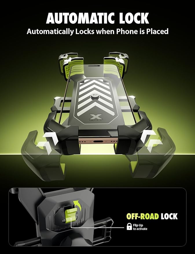 Bracketron X-Lock Heavy Duty Phone Mount for Truck - Phone Holders for Your Car with 12" Extendable Arm Security for Windshield & Dash - Compatible with iPhone & Android