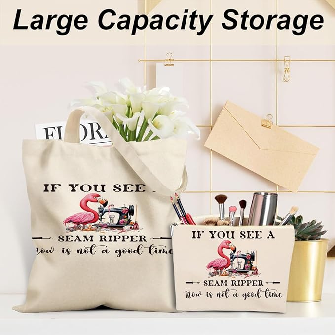 Writer Sewing Doctor Seam Principa Cosmetic Makeup Bag Beach Canvas Tote Bag for Women Girls Christmas Birthday