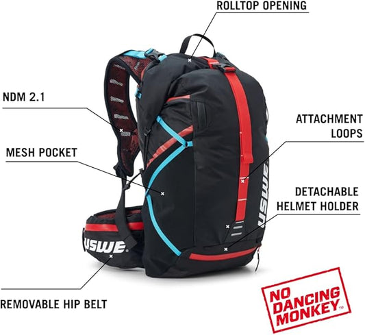 USWE Hajker, Hiking Backpack, Adventure Daypack with Waterproof Rolltop, for Men and Women