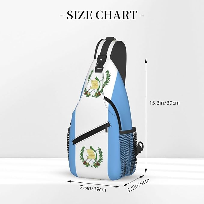 Guatemalan Flag Sling Bag Multipurpose Crossbody Sling Backpack Travel Cycling Hiking Shoulder Bag For Women Men