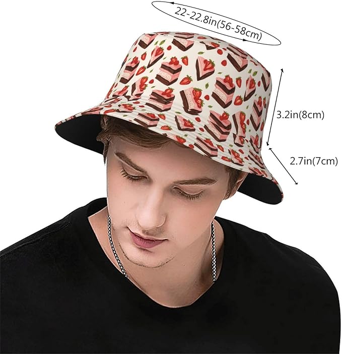 Unicorn and Pink Flower Fisherman Hat Summer Foldable UV Protection Sun Hat