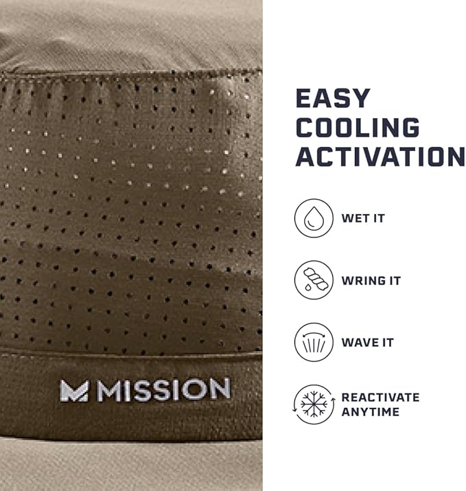 MISSION Cooling UPF Boonie Hat - Unisex Sun Hat for Hiking, Beach & Fishing - Sweat & Water Activated Technology