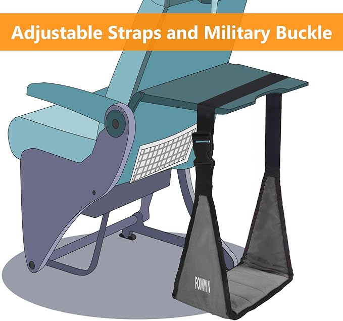 Airplane Footrest with No Feet Clashing Support Design, Portable Travel Foot Hammock to Relax Your Foot, Memory Foam Plane Foot Rest