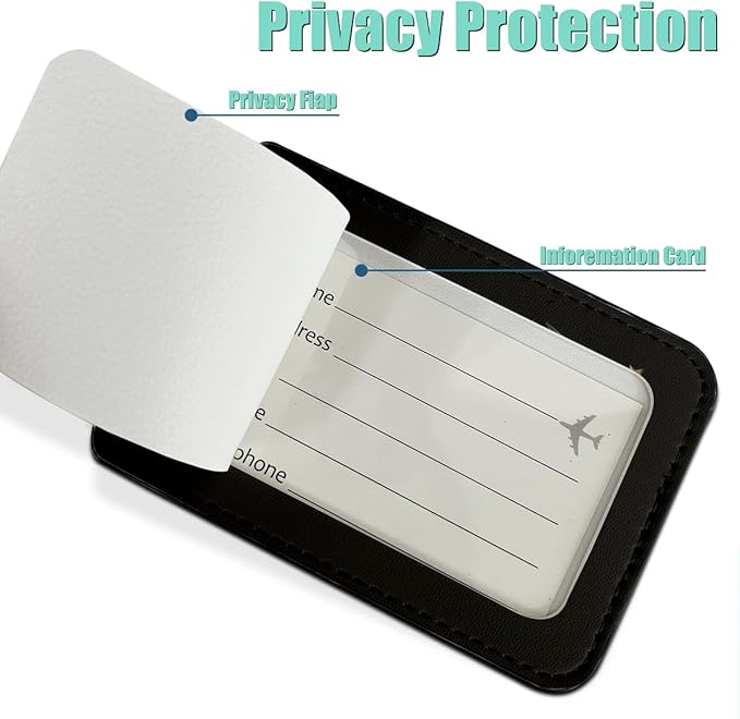 Cat Moon Luggage Tag, Suitcase Tags with Privacy Flap and Metal Loop, Luggage Tags for Suitcases, Identifiers Travel Essentials Bag Tag, Cat Lovers Gifts for Women Girls Friends Sister