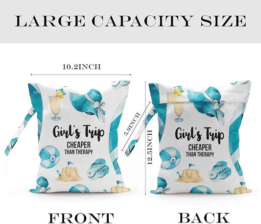 Girls Trip Gifts, Wet Bag, Wet Dry Bag, For Swimsuit Travel Vacation Beach Pool Trip Makeup Bags, Bachelorette Party Bestie Gifts for Women Sister Friends