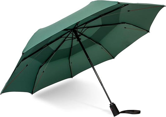 ShedRain Compact Folding Travel Umbrella – Push-Button Open & Close, Vented Double Canopy, Protects from Rain, Sun, & Wind