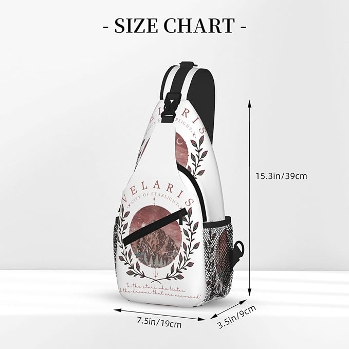 Velaris City Of Starlight Crossbody Bag Trendy Sling Bag Bakpack Casual Chest Bags Daypack For Hiking Walking Travel Running(2)