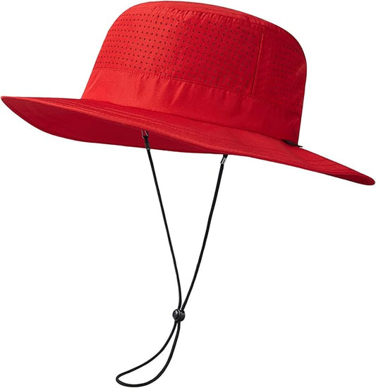 UPF 50+ Bucket Sun Hat with Laser Perforated Mesh Cooling Adjustable Breathable Lightweight for Outdoor Men Women