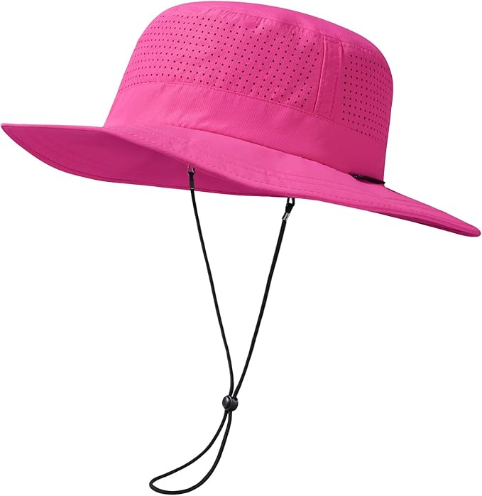 UPF 50+ Bucket Sun Hat with Laser Perforated Mesh Cooling Adjustable Breathable Lightweight for Outdoor Men Women