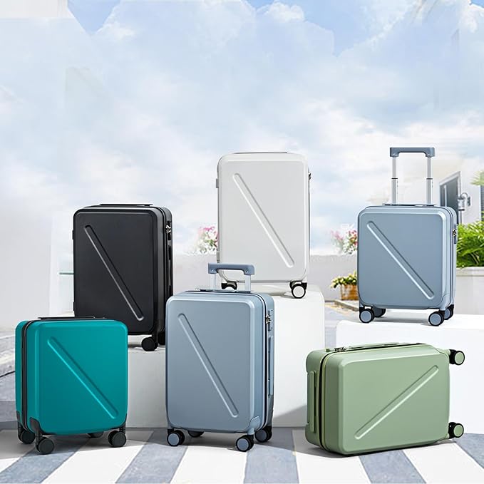 MILADA Carry On Luggage 22x14x9 Airline Approved With Wheels 20 inch Carry On Bag Hard Case Luggage TSA Approved Carry On Suitcase Rolling Luggage For Women Men,Caribbean Blue