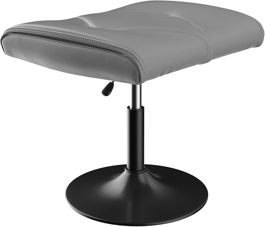 VECELO Foot Rest Under Desk Ottoman, PU Height Adjustable Footrest with Comfort Padding, Leg Rest for Desk for Relieving Leg Pain, Stiffness, and etc, Black