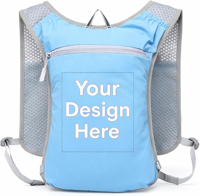 Personalized Hydration Running Vest Backpack, Custom Logo Text Lightweight Pack for Marathon & Trail Run