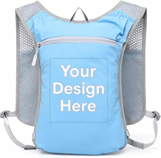 Personalized Hydration Running Vest Backpack, Custom Logo Text Lightweight Pack for Marathon & Trail Run