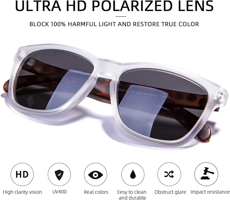 COLOSSEIN Sunglasses Womens,Classic Square Frame UV400 Mirrored Lens,Sunglasses Fit For Beach,Vacation,Driving