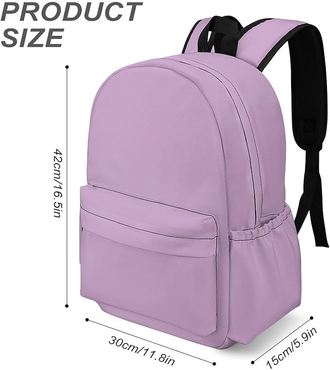 Lilac Backpack Adult Travel Daybag for Women Men College Backpack for Vacation Hiking Camping Bag
