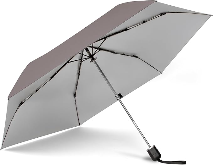 ShedRain Super-Slim Compact Travel Umbrella – Auto Open & Close Sun Protection Design, Lightweight Portable Wind-Resistant Model with UPF 50+ UV Block, 42" Arc & 10.5" Folded Size