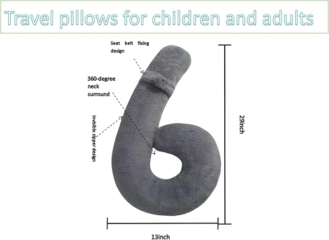 Long-Distance Travel Neck PillowCar Sleep Aid Pillow,Home/Office Lumbar Pillow,Ergonomic Wrap-Around Neck Pillow, Neck Support for Adults and Children,Multifunctional Travel Pillow,throw pillow