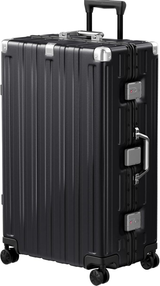 Krute Luggage 28 Inch Checked Suitcase with Spinner Wheels Zipperless Aluminum Frame Luggages TSA Lock No Zipper Hardshell Lightweight PC+ABS Large Suitcases