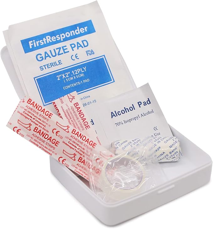 DMI First-Aid Kit, Mini 20-Piece Kit, Small and Compact All-Purpose Use for Minor Cuts and Scrapes, Durable Water-Resistant Case, Convenient and Portable, FSA & HSA Eligible