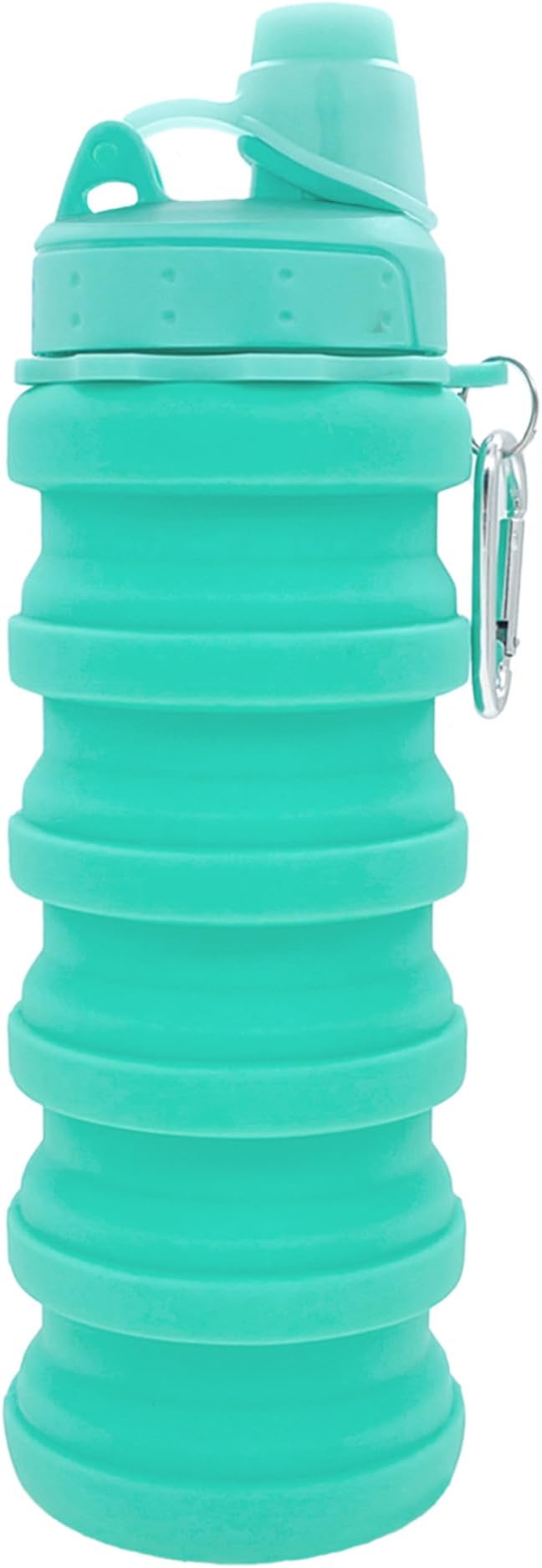 Collapsible Water Bottles Travel water bottle Sports Portable Sport Water Bottle Reusable Water Bottles comes with mountaineering Buckle 500ml silicone Water-proof camping water bottle