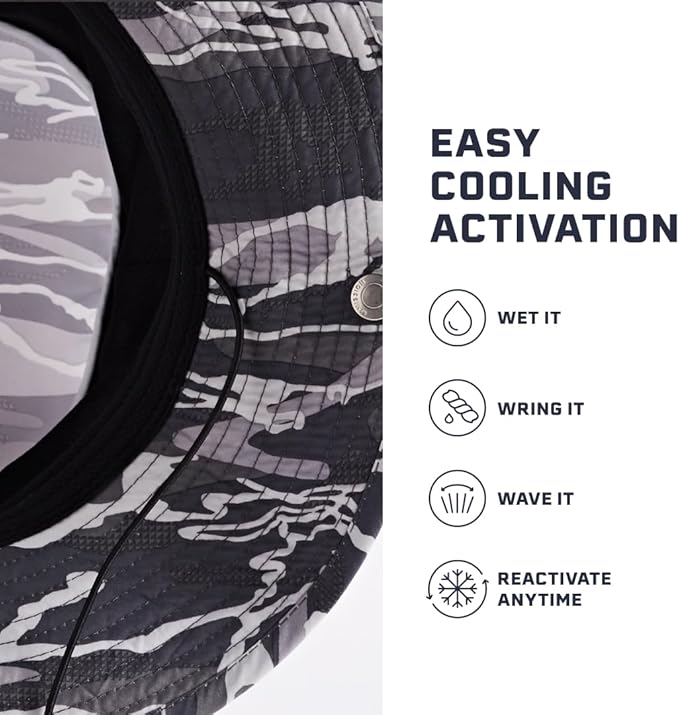MISSION Cooling Bucket Hat - Unisex Wide-Brim Hat for Men & Women - Lightweight, Foldable & Durable - Cools Up to 2 Hours