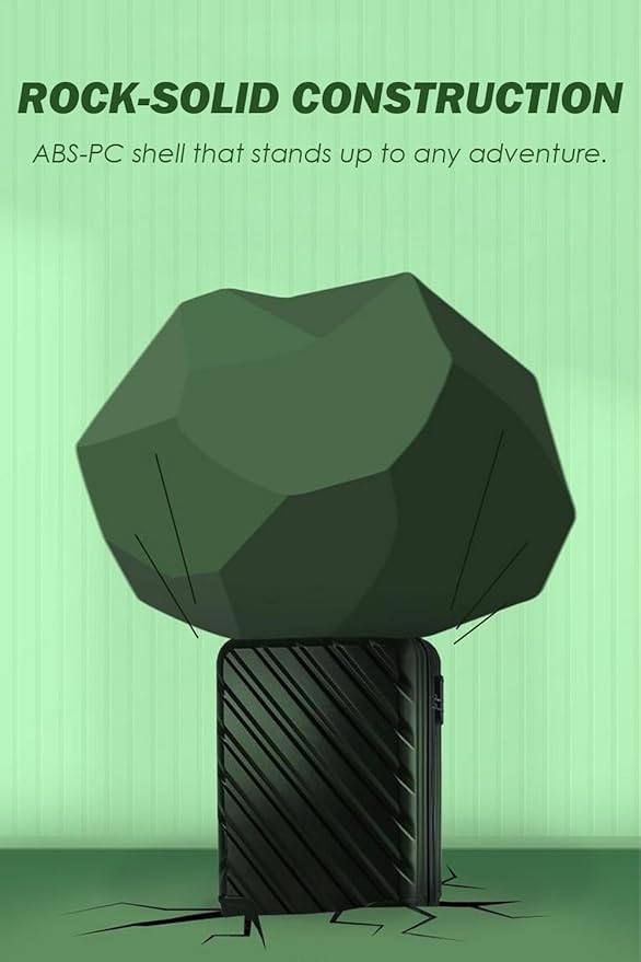 HotWay 24 Inch Expandable Checked In Luggage, Lightweight Hardshell Luggage with Spinner Wheels, Gray