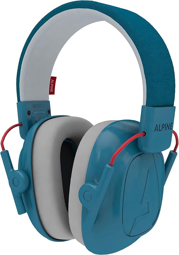 Alpine Muffy Kids - Hearing Protection - CE & ANSI Certified - Adjustable for Ages 3-16 years - Noise Cancelling Headphones - 22dB Sound Reduction Ideal for Protection and Concentration Aid - Blue