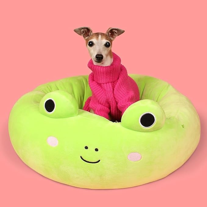 Fitwarm Valentines Dog Turtleneck Sweater, Dog Winter Clothes for Small Dogs Girl, Knitted Pet Coat, Cat Outfit, Hot Pink, XS