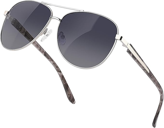 BIRCEN Polarized Aviator Sunglasses for Women : UV Protection Acetate Square Sunglass With Retro Classic Style