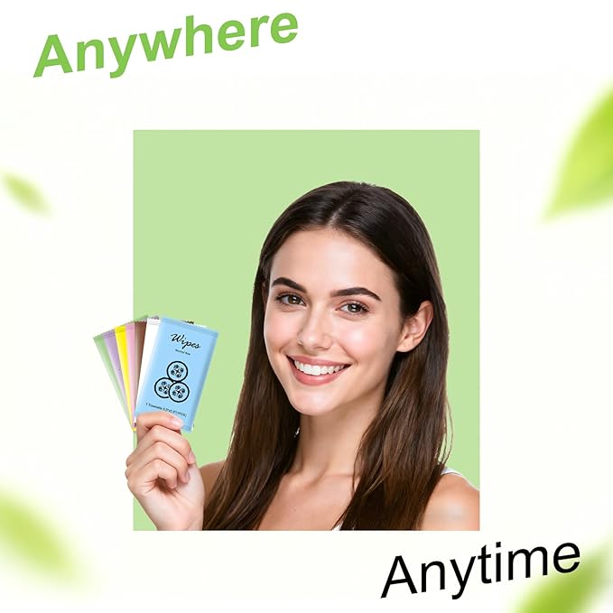 twoworld Individual Hand Wipes,Wet Wipes Individually Wrapped Bulk Cleansing Travel Size Wet Wipes for Travel Restaurant (Mint, lemon, lavender,cucumber, coconut, peach, and unscented,pack of 140)