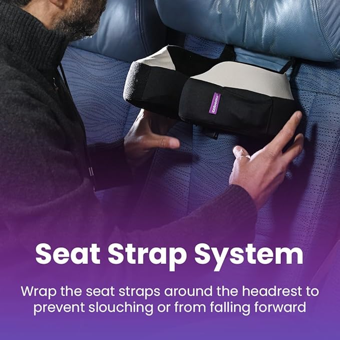 Cabeau Travel Neck Pillows for Airplanes – The Neck’s Evolution, TNE S3 – Supportive Memory Foam Design for Long Haul Flights – Attachable Seat Straps and 360° Support (Cairo Tan)