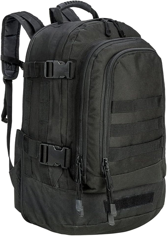 Greencity Laptop Backpacks Tactical 3 Day Expandable Bug Out Bag Classic Case Travel Hiking，Black