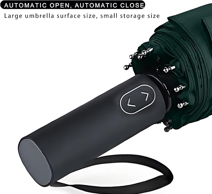 MRTLLOA 49/54/62 Inch Large Folding Golf Umbrella, Oversize Double Canopy Vented 10 Ribs Windproof Compact Travel Umbrellas for Rain
