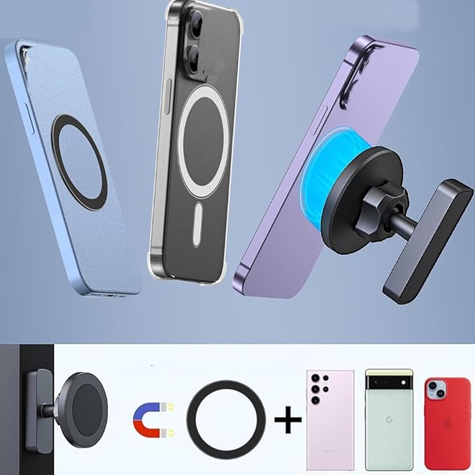 Cart Phone Holder, Phone Caddy, Phone Caddy Try Hills, Hills Golf Magnetic Phone Holder Work with Even The Largest Phones (2pcs)