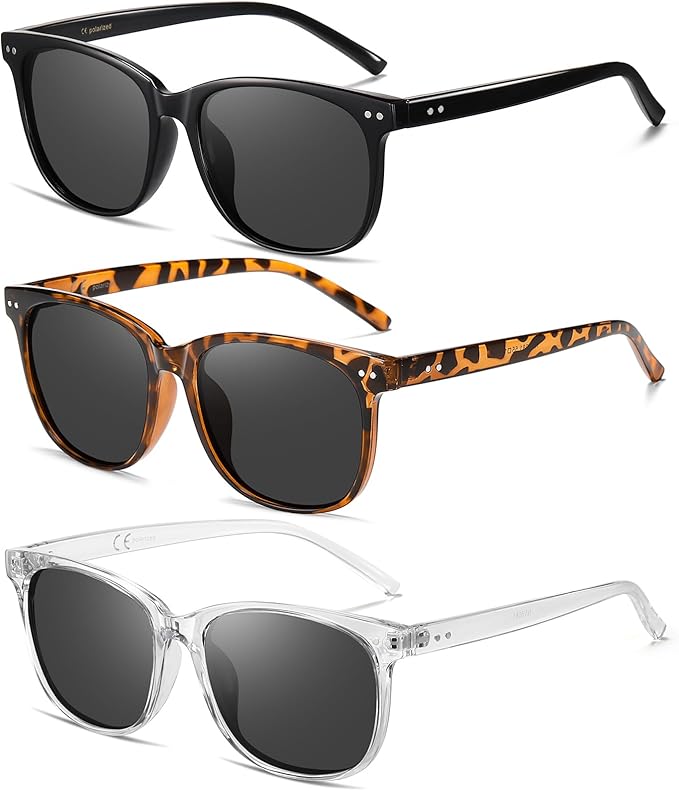 Wzerry Sunglasses for Women Polarized, Sun Glasses Vintage Style Trendy Round UV400 Protection Lens