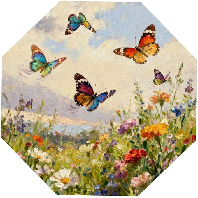 SIEPASA Compact Travel Umbrella - Windproof Auto Open/Close, Lightweight Folding Umbrella wIth Fiberglass Frame & Waterproof Canopy. Fits Backpack/Purse. (Garden Butterfly)