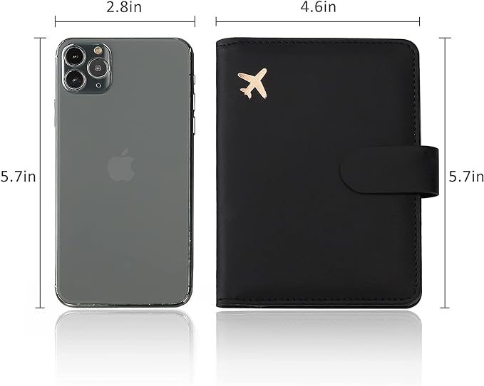 Melsbrinna Premium Leather Passport Holder Covers Case, Waterproof Rfid Blocking Travel Wallet Passport Holder with Pen Holder, Cute Passport Book for Women/Men