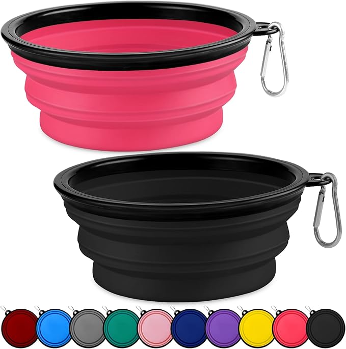Collapsible Dog Bowl, Lightweight and Portable, Ideal for Travel, Hiking, Camping, and Everyday Use