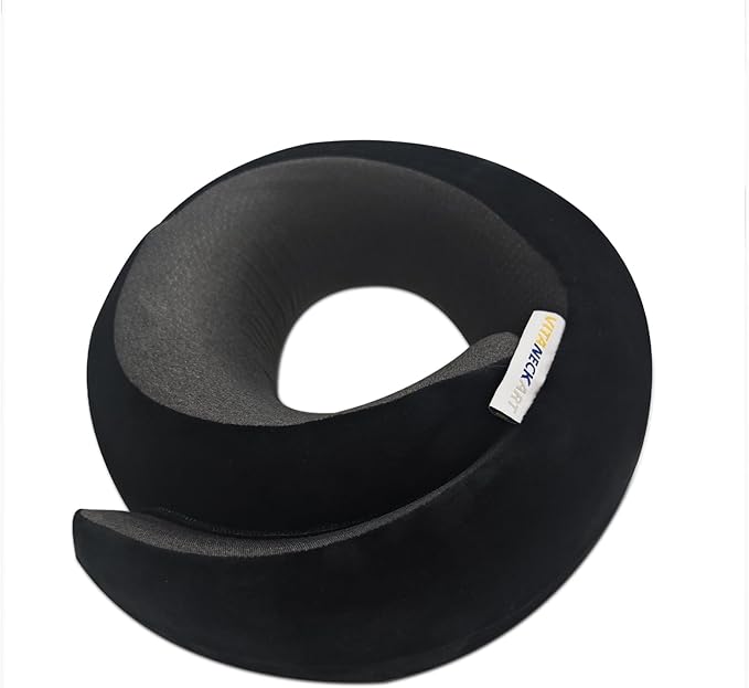 Snail Flexible Neck Pillow, Airplane Travel Pillow, Premium Memory Foam Travel Pillow, 360° Ergonomic Design, Asymmetrical Sides, Suitable for Office, Automotive, Washable Pillowcase