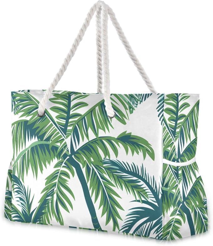 senya Large Beach Shoulder Bags Canvas Tote Water Resistant for Gym Travel Daily