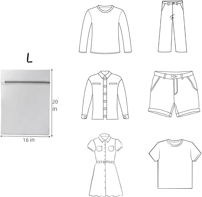 Laundry Bags Mesh Wash Bags Set Of 4 (16 x 20 Inches) Mesh Laundry Bags For Delicates Lingerie Bags For Socks Bra Underwear Baby Clothes