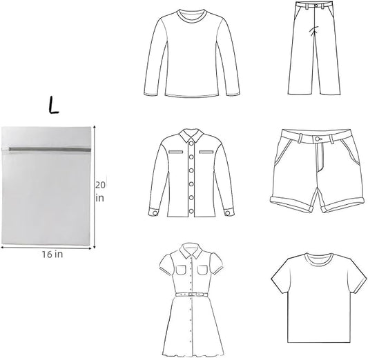 Laundry Bags Mesh Wash Bags Set Of 4 (16 x 20 Inches) Mesh Laundry Bags For Delicates Lingerie Bags For Socks Bra Underwear Baby Clothes