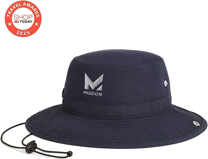 MISSION Cooling Bucket Hat - Unisex Wide-Brim Hat for Men & Women - Lightweight, Foldable & Durable - Cools Up to 2 Hours