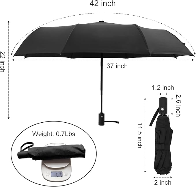 Travel Compact Umbrellas for Rain Portable Automatic Open/Close Windproof Folding Small Umbrella