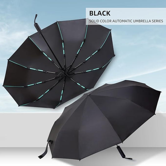 Folding Umbrella Anti-UV Compact Durable Folding Umbrella Auto Open Close Windproof Travel Umbrella Premium Grip Fits Backpack